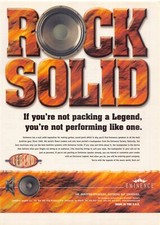 Eminence Print Ad Rock Solid Legend in Speaker Hardware Since 1966 Made in USA