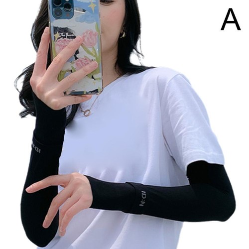 Manicotti Braccio Guida Unisex Seta Ghiaccio UV Protezione Solare Elasticizzato Raffreddamento Esterno} - Foto 5 di 20