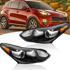 For 2017-2022 Kia Sportage EX/LX Headlights Headlamps Assembly LH&RH Halogen