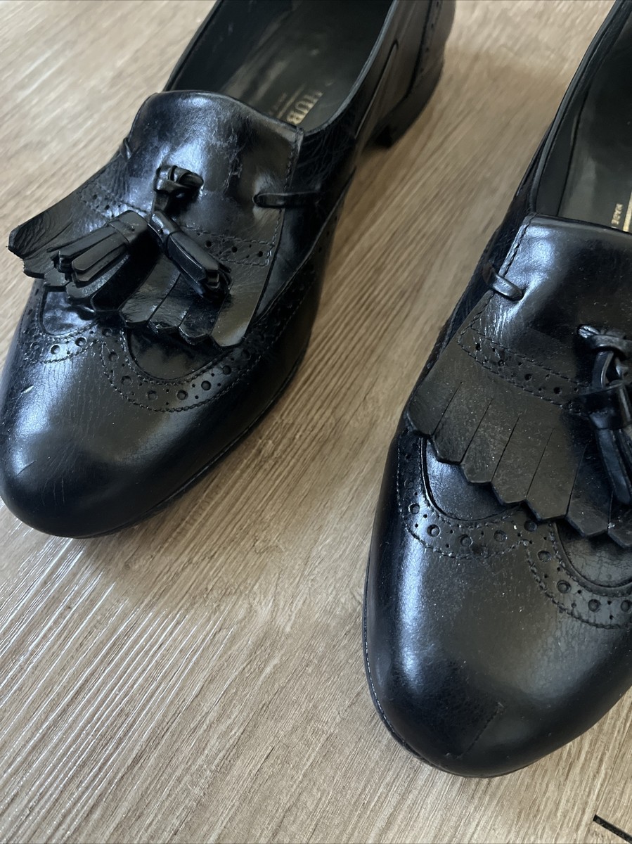 Made in Italy Peter Huber Black Tassel Kiltie Loafer Size 9  display picture 3