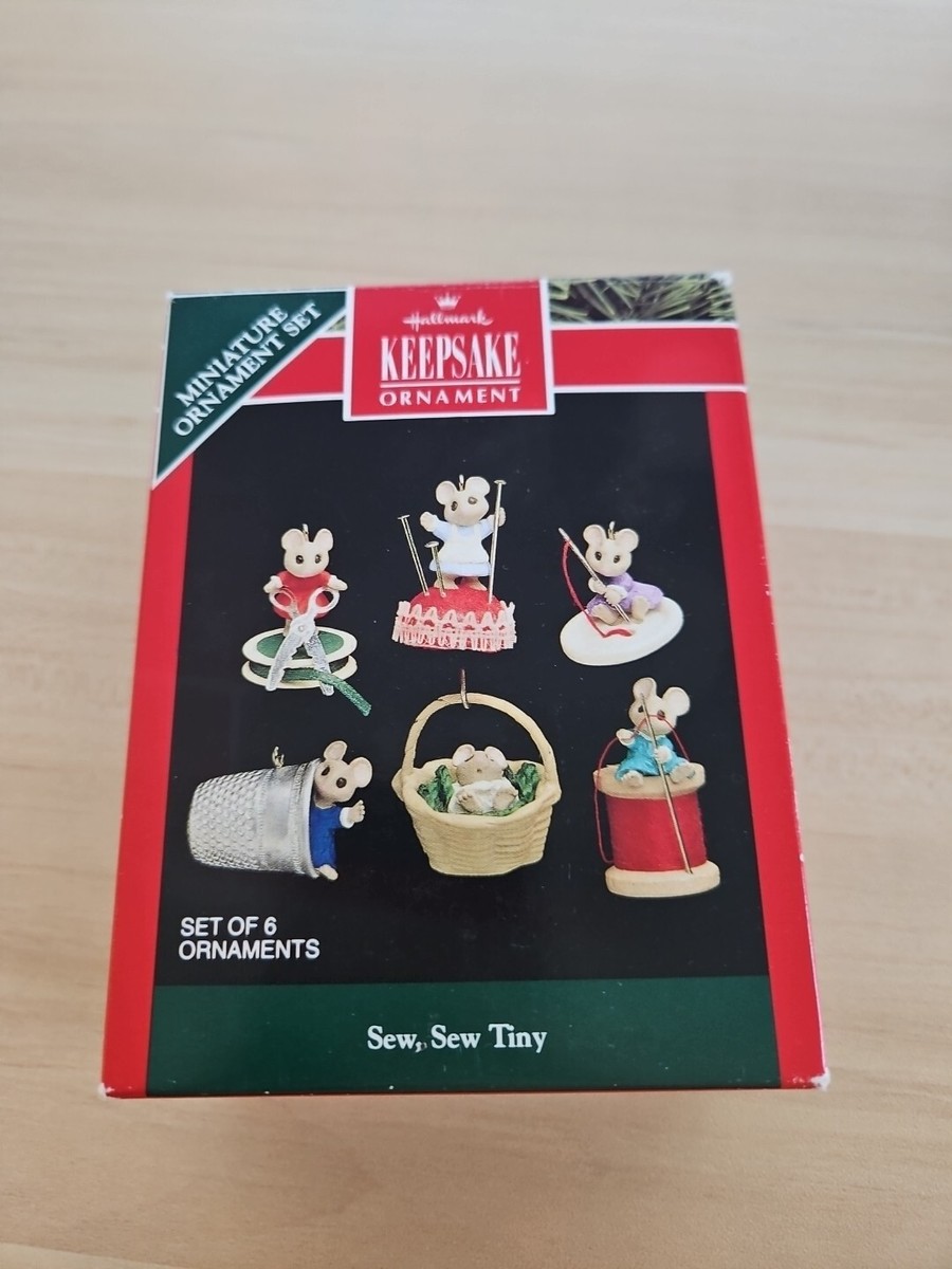 1992 Hallmark Keepsake Ornament - Sew, Sew Tiny - Set of 6