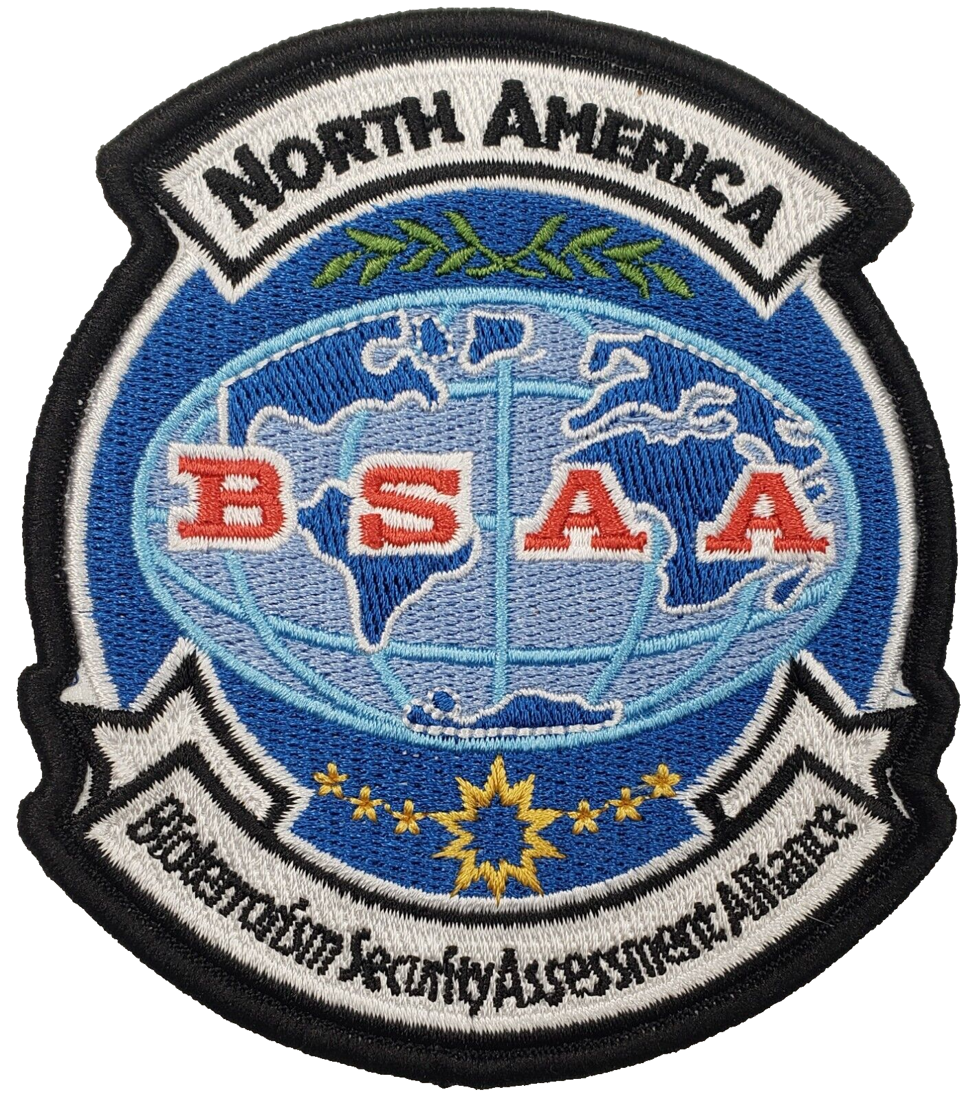 RESIDENT EVIL  NORTH AMERICA BSAA Blue Black  White IRON ON Embroidered Patch