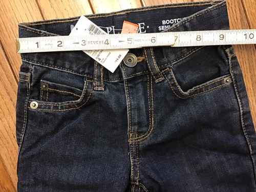 NWT The Children’s Place Youth Bootcut Jeans Size 4 Slim Dark Blue (C15-11) - Picture 3 of 7