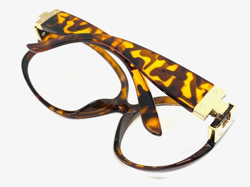 Uomo Donna Oversize Vintage Retrò Lenti Trasparenti Occhio Occhiali Grande Opaco - Foto 3