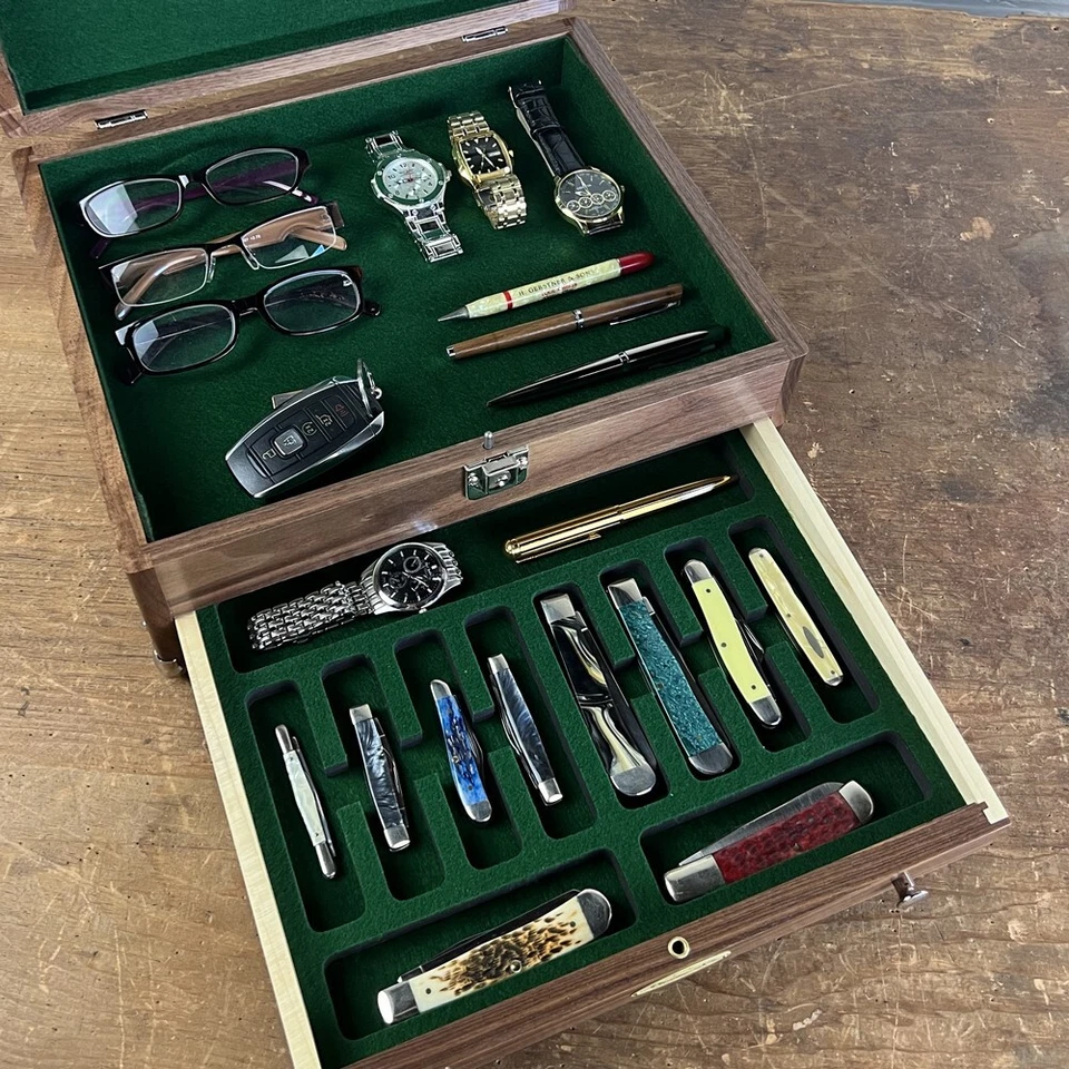 Gerstner & Sons Model N 1401 Natural Walnut Desktop Case USA MADE! NO TARIFF!! - Image 3 of 4