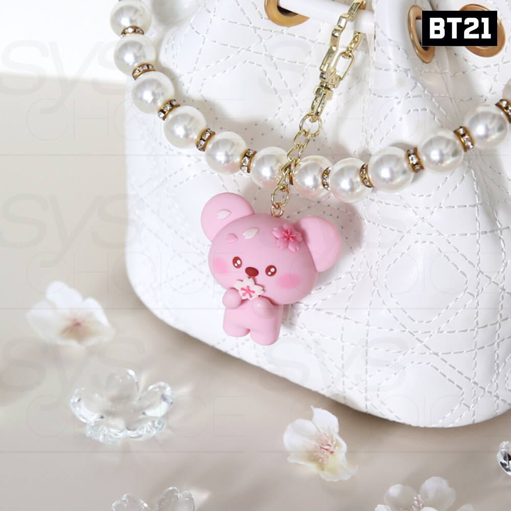 BTS BT21 Official Goods minini Figure Keyring Cherry Blossom