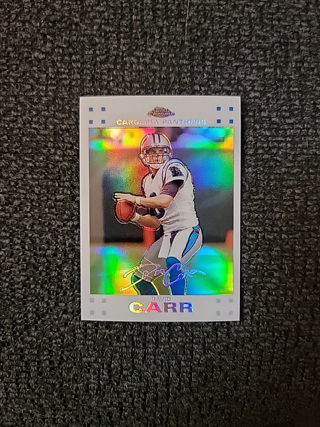 2007 Topps Chrome Football David Carr #TC59 White Refractor 543/869 SC9843