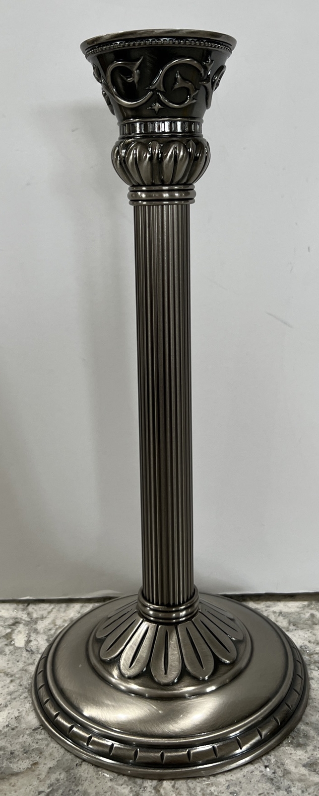 PartyLite 9" Satin Silver Taper Candle holder