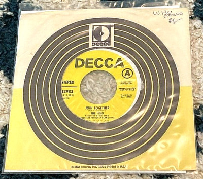 The Who: Join Together/Baby Don't... 45 Decca/US, 1972 Promo Strong VG+
