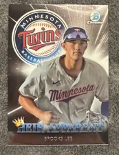 BROOKS LEE 2022 BOWMAN CHROME HEIR APPARENT REFRACTOR TWINS /250 Q3411