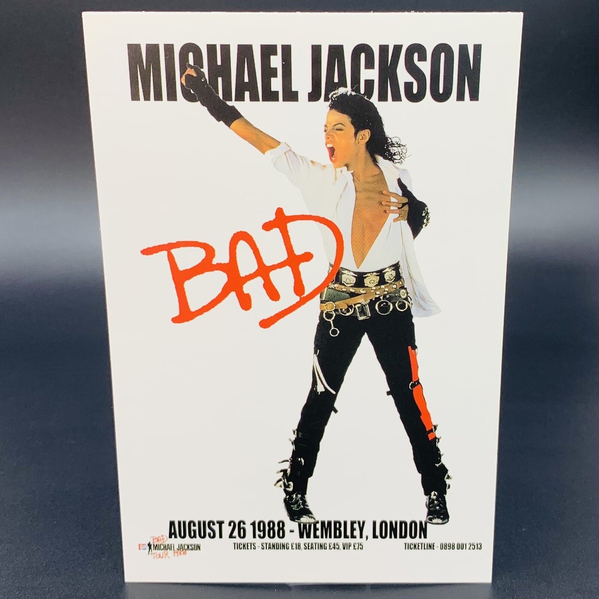 Michael Jackson Bad Tour Wembley London 1988 Concert 4” x 6