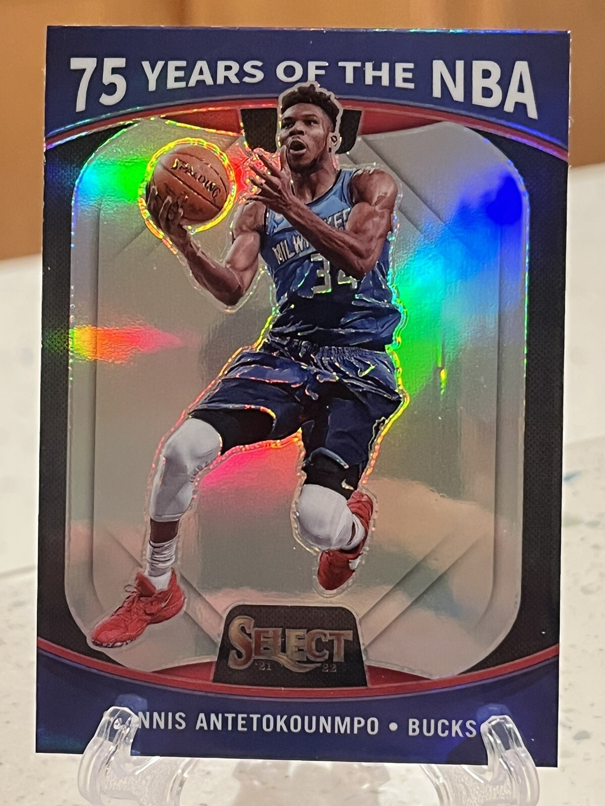 2021-22 Panini Select Giannis Antetokounmpo 75 Years Of The NBA Silver Insert 🔥