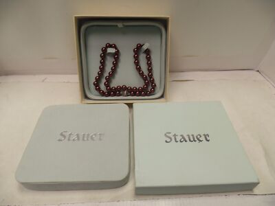Beautiful GENUINE STAUER 22'' Hot Chocolate Shell Pearl Necklace Magnet Conection