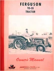 Massey Ferguson Tractor Owners Manual TO 35: Coil Bound - 75 Pages