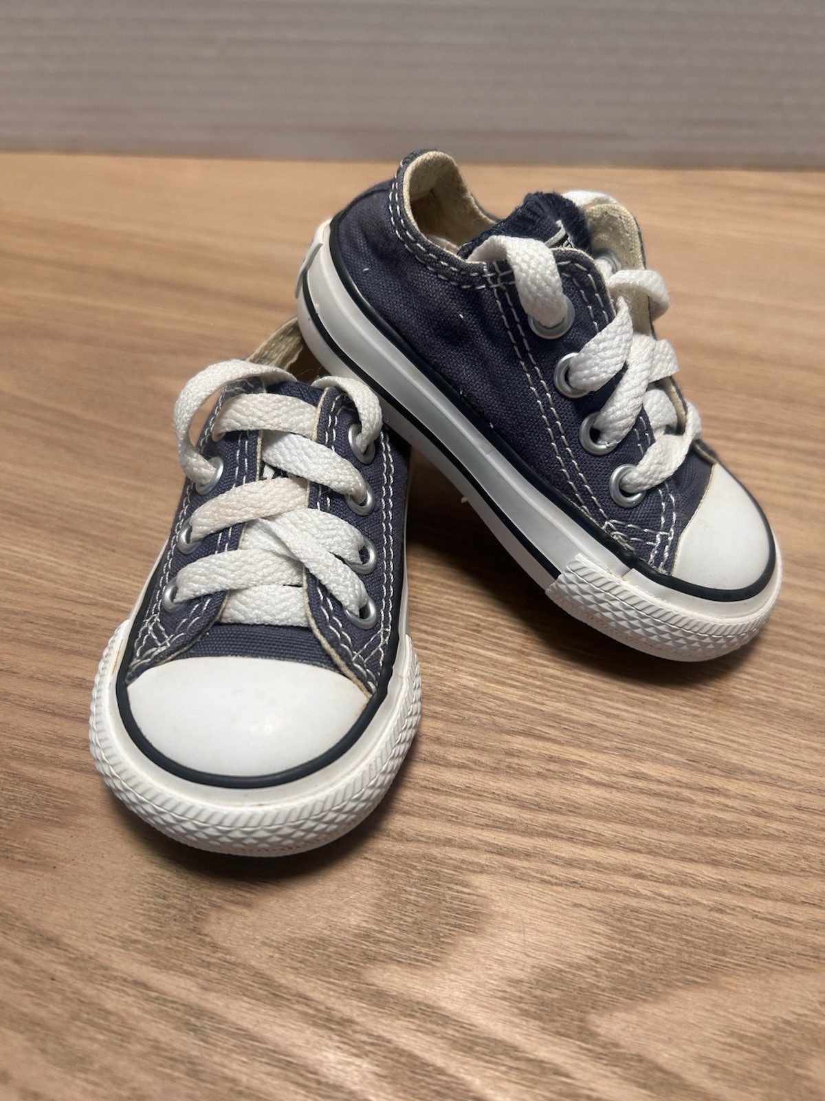 Toddler/Baby Converse All Star Low-Top Tennis Shoes Size 3 Dark Navy Canvas EUC