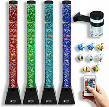 Fish Table Lamp LED Aquarium Bubble Tube Night Light Color Changing Lighting