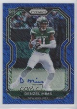 2020 Panini Prizm Rookie Blue Shimmer 3/25 Denzel Mims #355 Auto 0x1n