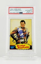 BRUTUS BEEFCAKE #10 1985 TOPPS WWF AUTOGRAPH PSA DNA 10 ON CARD AUTO SIGNED