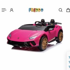 Freddo Lamborghini Huracan 24V 2-Seater Kids Electric Ride-On Car Pink