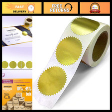 Gold Seals for Certificates - Round 2 Inch, Made in USA, Premium Quality Sticker