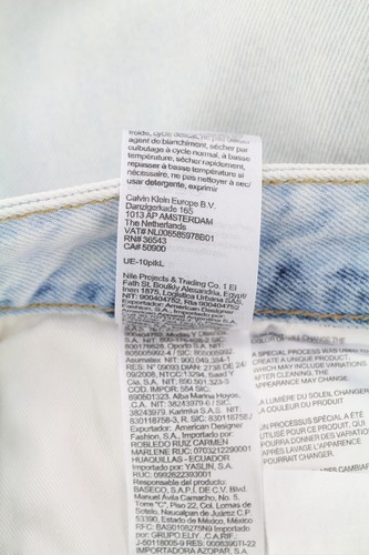 CALVIN KLEIN Regular Taper Men Jeans W31/L32 Light Blue Washed Denim Zipper - Picture 9 of 11