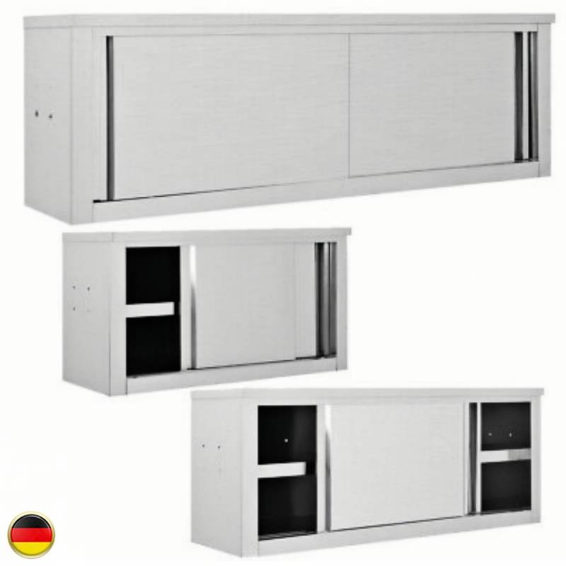 Wandhängeschrank Hängeschrank Schiebetür Edelstahl Hängeoberschrank 90/120/150cm