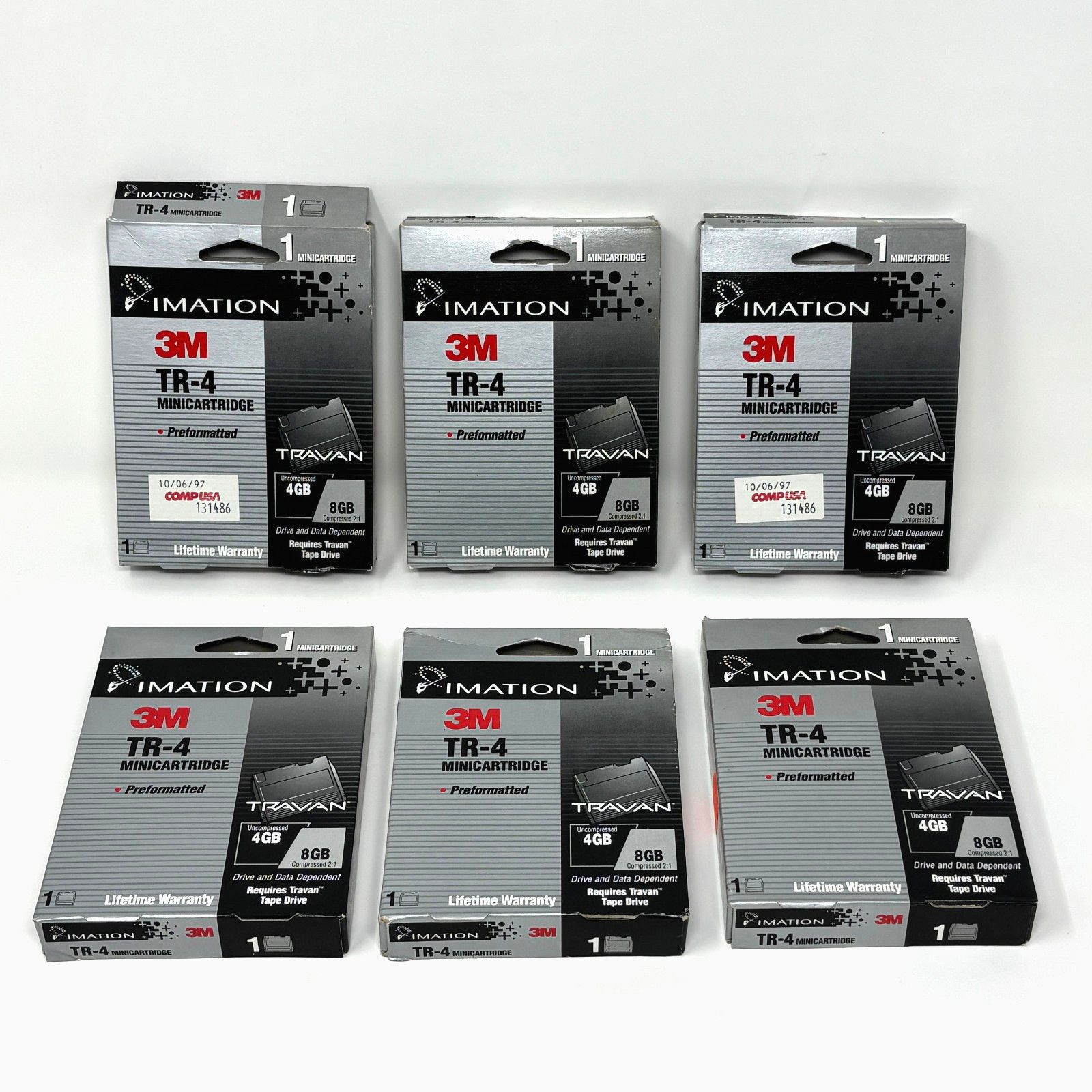 6 SEALED Imation Travan TR-4 Minicartridges