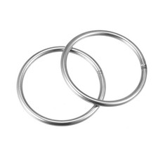 304 Stainless Steel Welded O Ring 70mm 2.76" Outer Dia. 5mm Thickness 2pcs