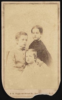 Photo:New Brunswick NJ Fred Sarah Josephine Olcott Cousins Portrait 1860s