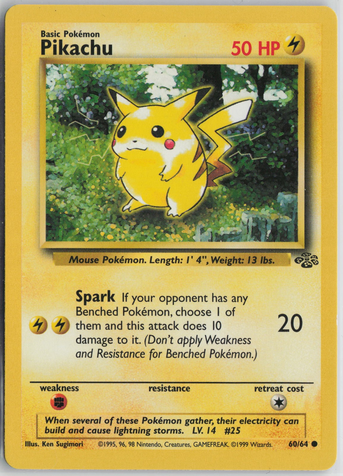 Pokemon Pikachu 60/64 Jungle NM card