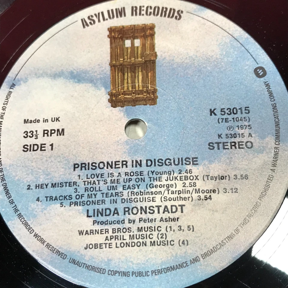 LINDA RONSTADT Prisoner In Disguise 1975 UK VINYL LP Many Rivers To Cross record - Image 4 of 4