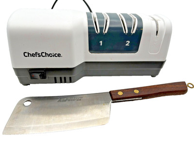Chef sChoice EdgeCraft 250 Knife Sharpener USA + Argy Stainless Cleaver Japan