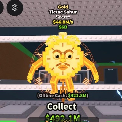Tictac Sahur Gold 46,8m/s Steal a brainrot Schnelle Lieferung