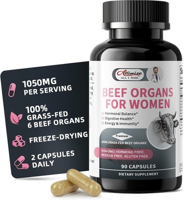 Beef Organ Supplement for Women - Supports Female Hormonal Balance, Energy