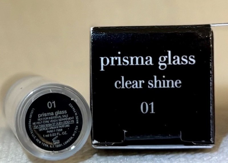 Giorgio Armani Prisma Glass Hydrating Lip Gloss with Squalane - CLEAR SHINE 01 -