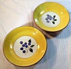 2 Stangl Pottery Blueberry Coupe Fruit Dessert Sauce Bowls