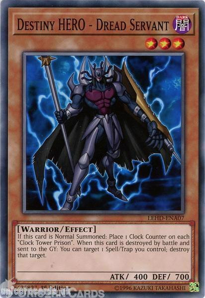 LEHD-ENA07 Destiny HERO - Dread Servant 1st Edition Mint YuGiOh Card