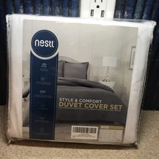 Nestl Style And Comfort Duvet Cover Set Twin White
