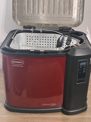 Butterball Professional Series Electric Turkey Fryer Red 1650W Timer Basket