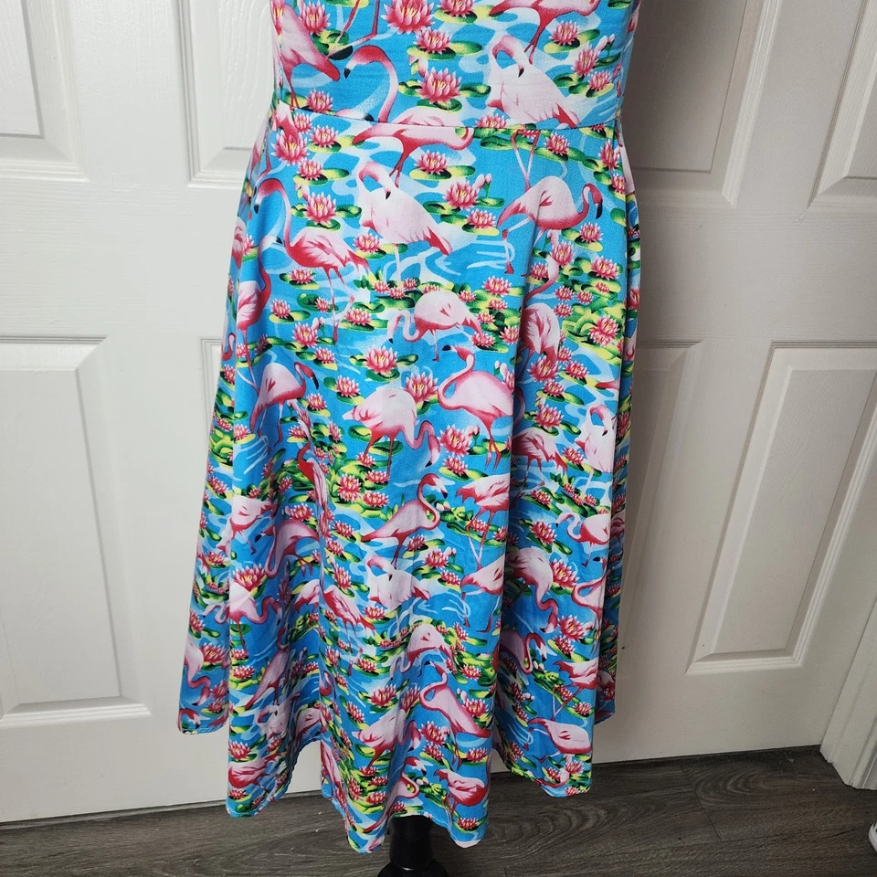 Vestido Flamenco Hearts & Roses 16 Retro Rockabilly Años 50 60 Ajuste Acampanado Columpio Pinup Foto 3 de 4