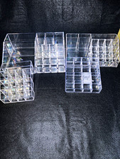 Clear Acrylic Makeup Organizer Bundle Set 4 Vanity Storage