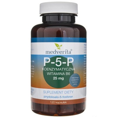 Medverita P-5-P Koenzymatisches Vitamin B6 Pyridoxal-5-Phosphat 25mg 120 Kapseln