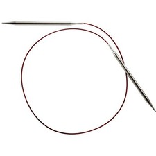 Red Lace 32 80cm Surgical Stainless Steel Circular Knitting Needles