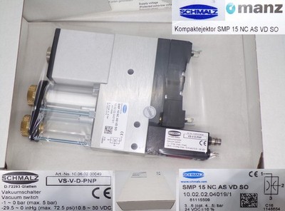Schmalz SMP 15 NC AS VD SO compact ejector, in original packaging 12-3#7118