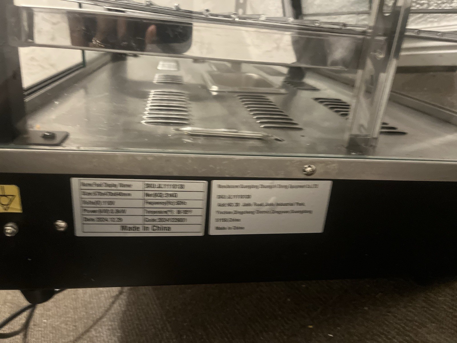 3 Tiers Commercial Food Warmer Display Countertop Show Case