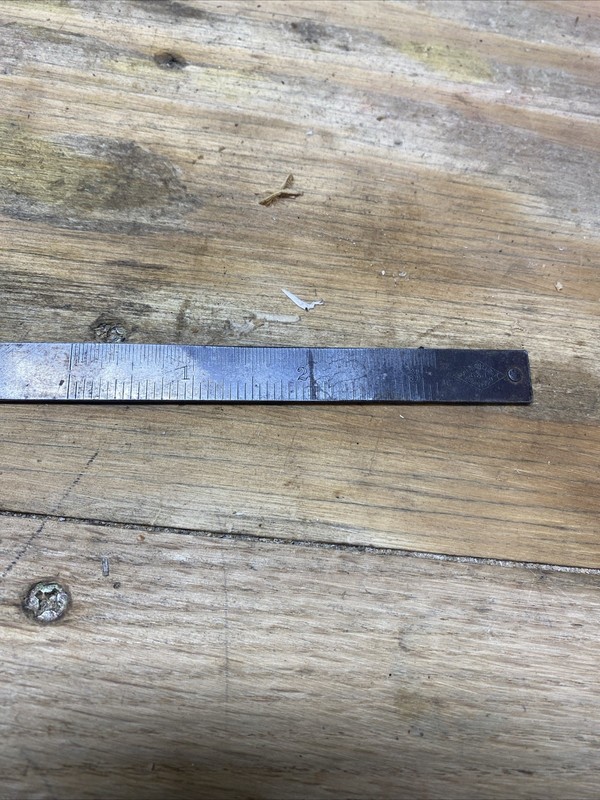 G&J Product Made In USA 3” Metal Ruler