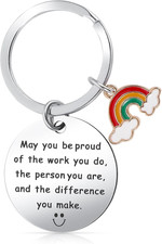 Thank You Keychain Gifts for Women Teacher Employee Staff Appreciation Gift for