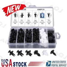 Car Clips Fixer Plastic Fasteners Kit Push Type Rivet Assortment 100PCS
