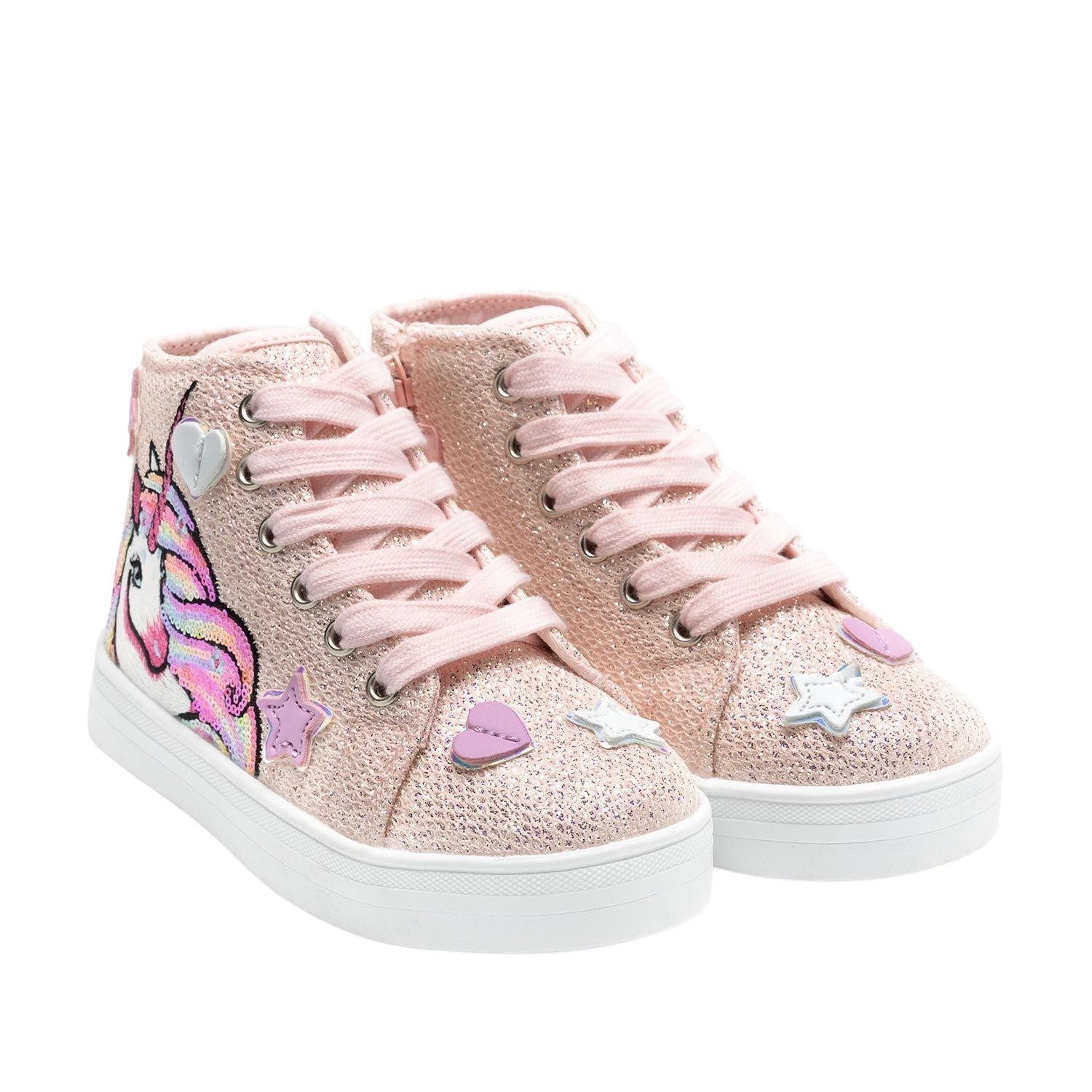 Lelli Kelly Pink Unicorn Trainers Baseball Boots Mid LK4722 (RO01) Vttoria