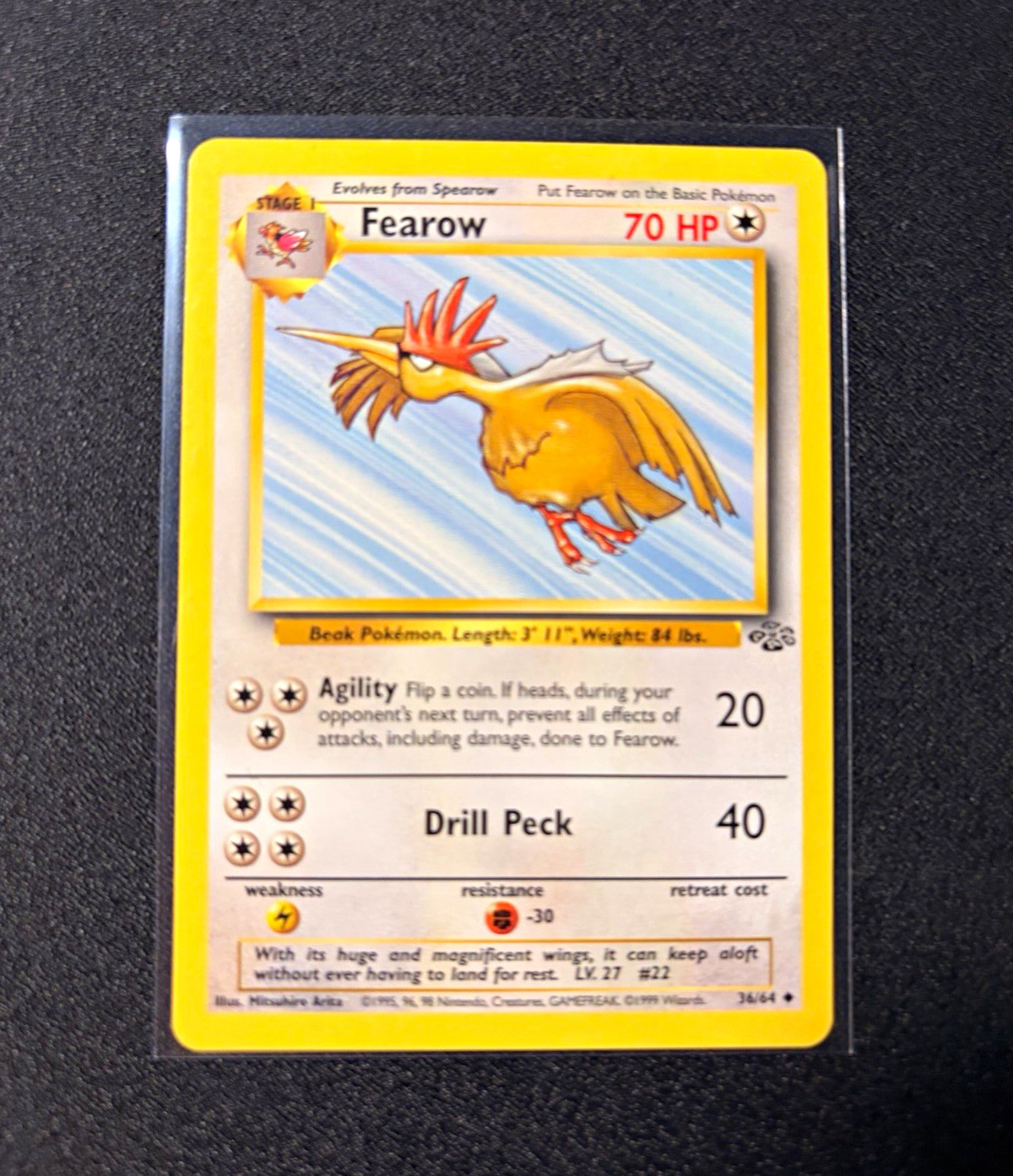 The Pokémon Company Pokémon TCG Fearow 36/64 Jungle Unlimited Unc Eng 70HP
